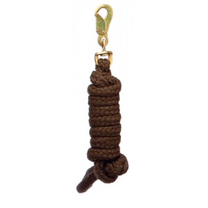 RAMAL MEHIS NYLON REDONDO CON MOSQUETON MARRON 2M