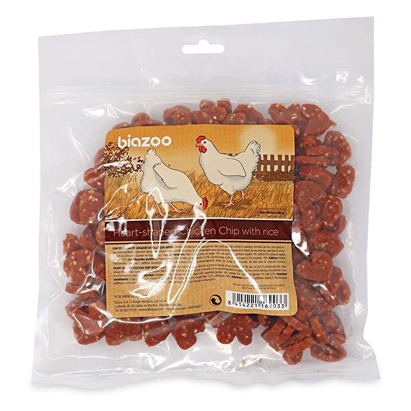 CHIPS CORAZON DE POLLO Y ARROZ 500GR