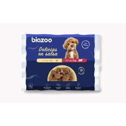 DELICIAS EN SALSA GF POLLO Y BUEY 4X100GR - PERROS