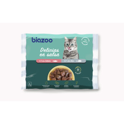 DELICIAS EN SALSA GF SALMON Y ATUN 4X100GR - GATOS