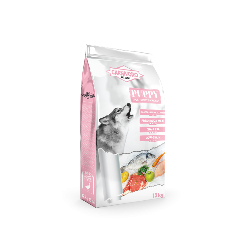 CARNÍVORO PUPPY CANARD, DINDE, POULET 12KG - Equinvest