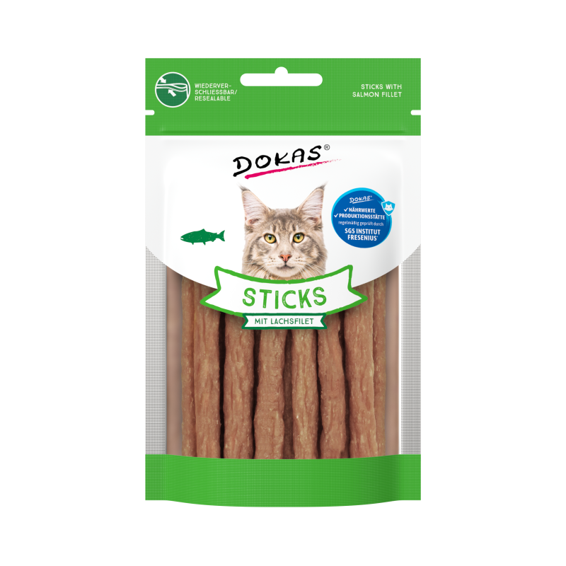 DOKAS CAT STICKS DE FILETE DE SALMON 30GR