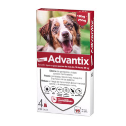 ADVANTIX CHIEN 2,5ML 4 PIPETTES (10-25KG) - Equinvest