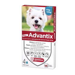 ADVANTIX CHIEN 1ML 4 PIPETTES (4-10KG) - Equinvest