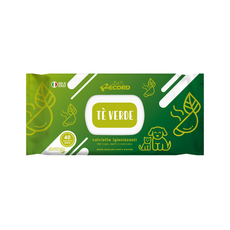 RECORD Toallitas Té Verde 40 Uds 30x20 cm