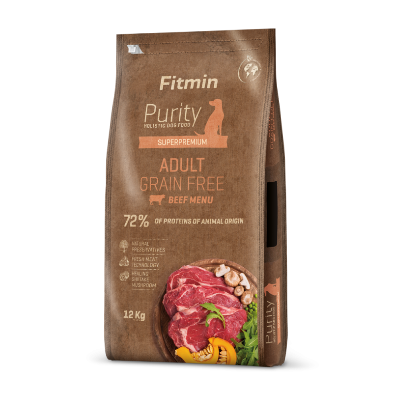 FITMIN DOG PURITY GF ADULT BEEF 12KG | Aliment chien adulte