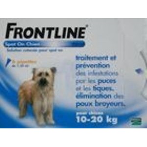 FRONTLINE SPOT CHIEN MOYEN 3 PIPETTES 10-20KG - Equinvest