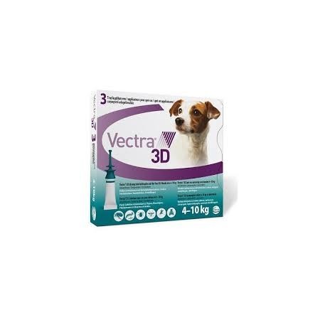 PIPETTES VECTRA 3D S 4-10KG. 3PIP. - Equinvest