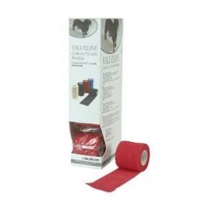 BANDE COHÉSIVE VALUELINE FLEX 5CMX4.5M ROUGE - Equinvest