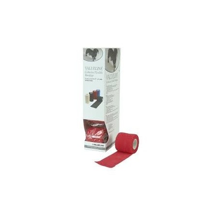 BANDE COHÉSIVE VALUELINE FLEX 5CMX4.5M ROUGE - Equinvest