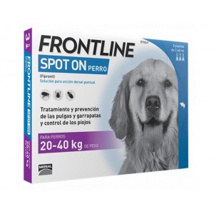 FRONTLINE SPOT CHIEN GRAND. 3 PIPETTES 20-40KG - Equinvest