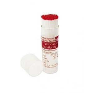 TUBE MICROHÉMATOCRITE AVEC HÉPARINE 100 CAPILLAIRES 75MM - Equinvest