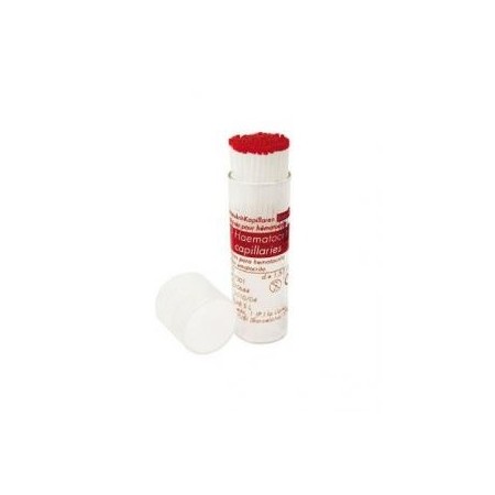TUBE MICROHÉMATOCRITE AVEC HÉPARINE 100 CAPILLAIRES 75MM - Equinvest