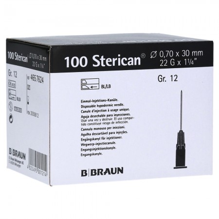 AGUJA 0,7/30 22GX1" NEGRO 100 UD - Equinvest