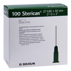 AIGUILLE 0,8/50 21GX2" VERTE 100 U - Equinvest